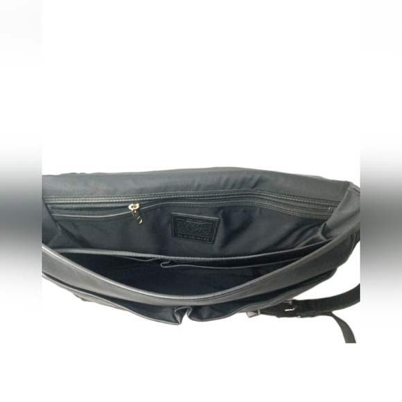 Vintage Coach 5101 Black Canvas & Leather Briefcase Messenger Bag - Picture 8 of 11